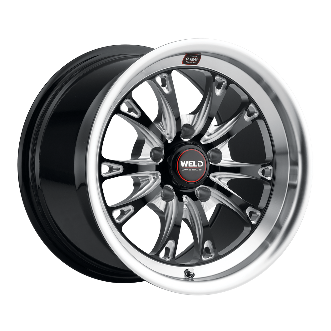 Belmont Drag 15 | 15x10 | 5x120.65 | Gloss Black Milled | Gloss Black Milled | Non-BL | S157B0063P45