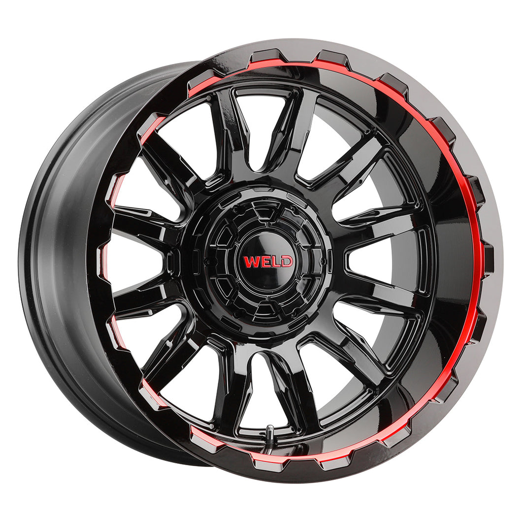 Gauntlet 20 | 20x10 | 5x139.7 | Gloss Black Milled Red | Gloss Black Milled | Non-BL | W13800070475