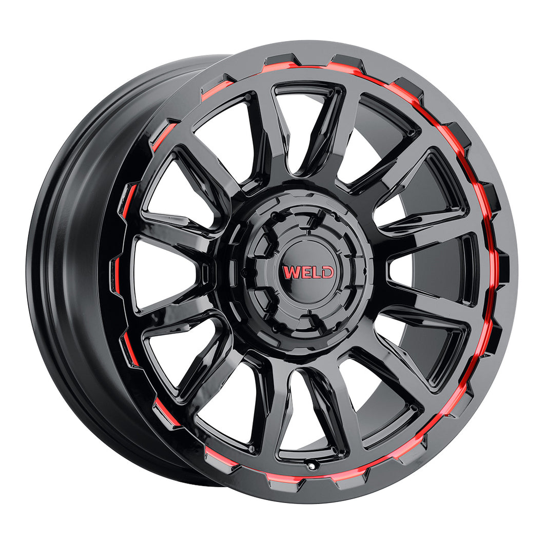 Gauntlet 20 | 20x10 | 6x135 | Gloss Black Milled Red | Gloss Black Milled | Non-BL | W13800098475