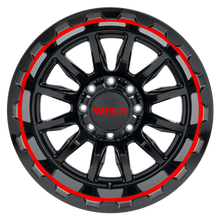 Load image into Gallery viewer, Gauntlet 20 | 20x10 | 8x165.1 | Gloss Black Milled Red | Gloss Black Milled | Non-BL | W13800082475
