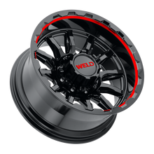 Load image into Gallery viewer, Gauntlet 20 | 20x10 | 8x165.1 | Gloss Black Milled Red | Gloss Black Milled | Non-BL | W13800082475
