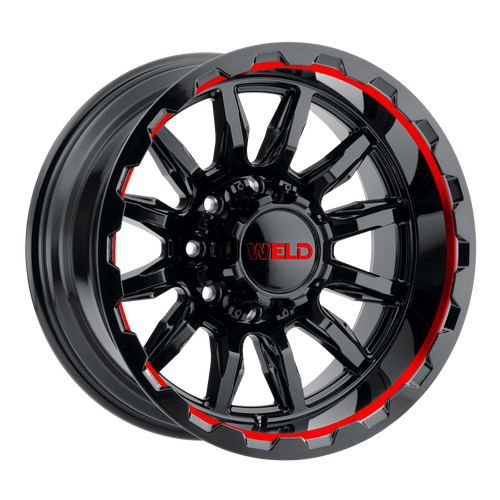 Gauntlet 20 | 20x10 | 8x165.1 | Gloss Black Milled Red | Gloss Black Milled | Non-BL | W13800082475