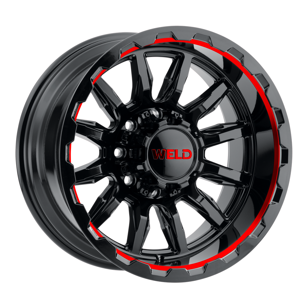 Gauntlet 20 | 20x10 | 8x165.1 | Gloss Black Milled Red | Gloss Black Milled | Non-BL | W13800082475