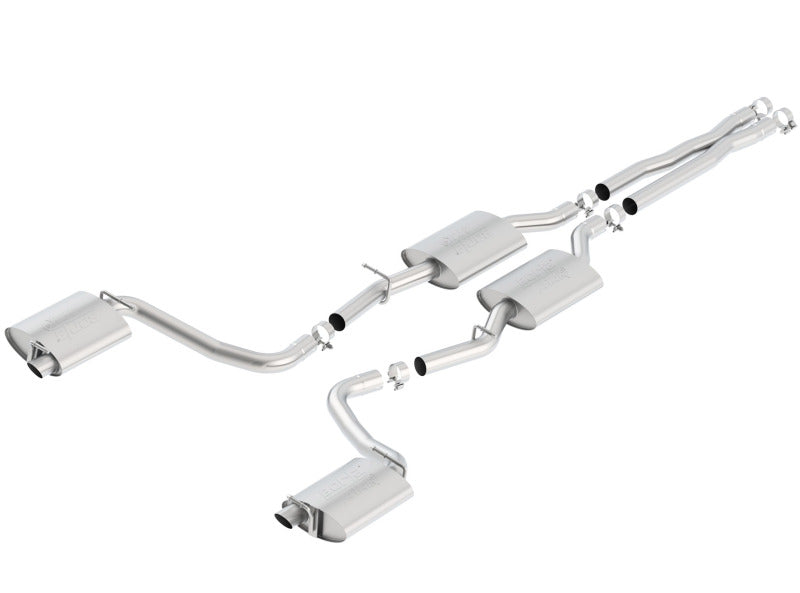 Borla No Tip Use Factory Valence Single Split Rear Exit S-Type Exhaust (15-16 Dodge Charger R/T 5.7L)