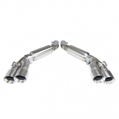 Kooks 3in Axle Back Exhaust System w/ Mufflers and Polished Quad Tips ( 2016 + Chevrolet Camaro SS)